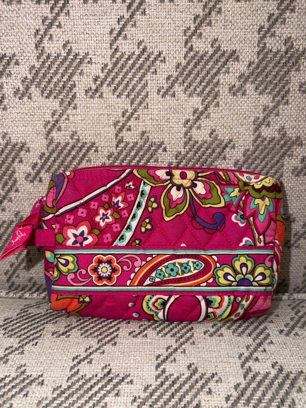 Vera Bradley "Pink Swirls" Quilted Cosmetic Bag – Retired Pattern